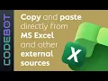 CodeBOT app Paste from External Sources New Feature