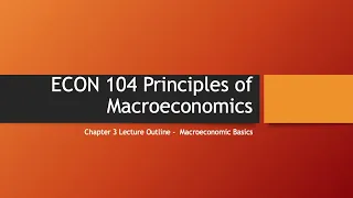 Macroeconomic Basics - First Year Macroeconomic Series