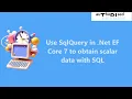Use SqlQuery in NET EF Core 7 to obtain scalar data with SQL