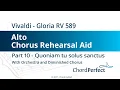 Vivaldi's Gloria Part 10 - Quoniam tu solus sanctus - Alto Chorus Rehearsal Aid
