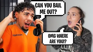 CALLING FROM JAIL PRANK ON GIRLFRIEND TO SEE HOW SHE REACTS