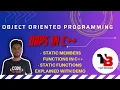 C Static Member Functions in Class CPP Object Oriented Programming Tech Blooded