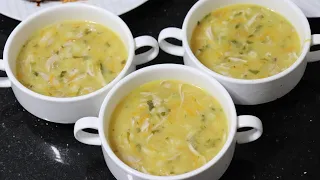 شوربة الدجاج   شوربه على الطريقه التركيه دندنها