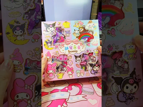 Unboxing Kawaii Sanrio Sticker 100 Pcs Box Set