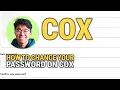 How To Change Your Password On Cox Easy Guide
