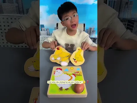 Cho các bé gà về đúng chỗ #baby