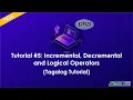 Basics of PHP - Incremental Decremental and Logical Operators Tagalog Tutorial