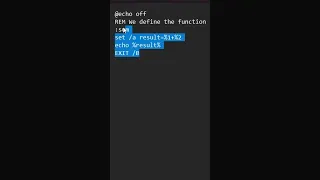 Creating Functions in BATCH Scripting
