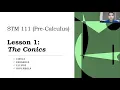 Lesson 1 - The Conics STM 111 Pre-Calculus