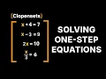 Solving One Step Equations Integrated Math 1 2026 Update