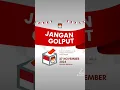 Download Lagu Jangan golput ya ges ya, berikan hak pilihmu untuk memberikan kontribusi pada negara