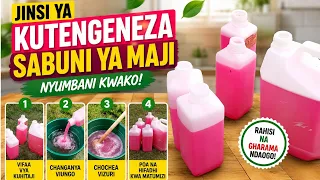 Jinsi Ya Kutengeneza Sabuni Ya Maji Ukiwa Nyumbani Kwako