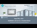 Installation and use of PaperOffice on a terminal server Document Management System
