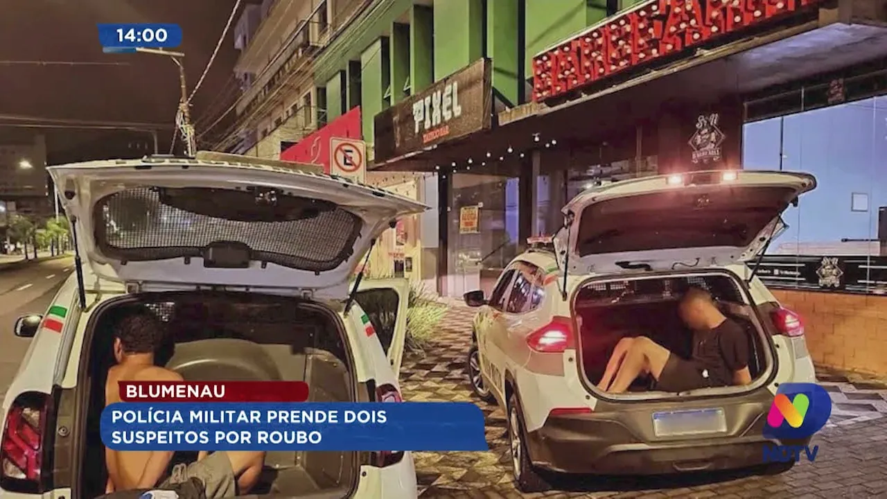 Polícia Militar prende dois suspeitos por roubo em Blumenau