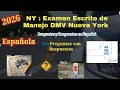 New York DMV Driving Test 2026 Practice Questions and Answers in Spanish