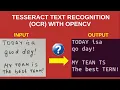 Tesseract Text Recognition with Opencv