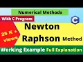 Newton Raphson Method - Working Example With C Program Numerical Method Dilip Kumar Gangwar
