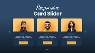 Responsive Card Slider Using HTML CSS JavaScript Swiper Js