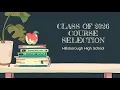 Class of 2026 Course Selection for 2025-26