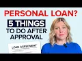 Got A Personal Loan Do These 5 Things IMMEDIATELY