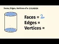 How Many Faces Edges And Vertices Does A Cylinder Have
