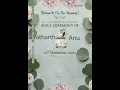 Roka ceremony invitation in english language with floral design 1781