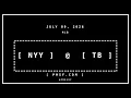 New York Yankees NYY Tampa Bay Rays TB MLB Final Box Score JULY 09 2026