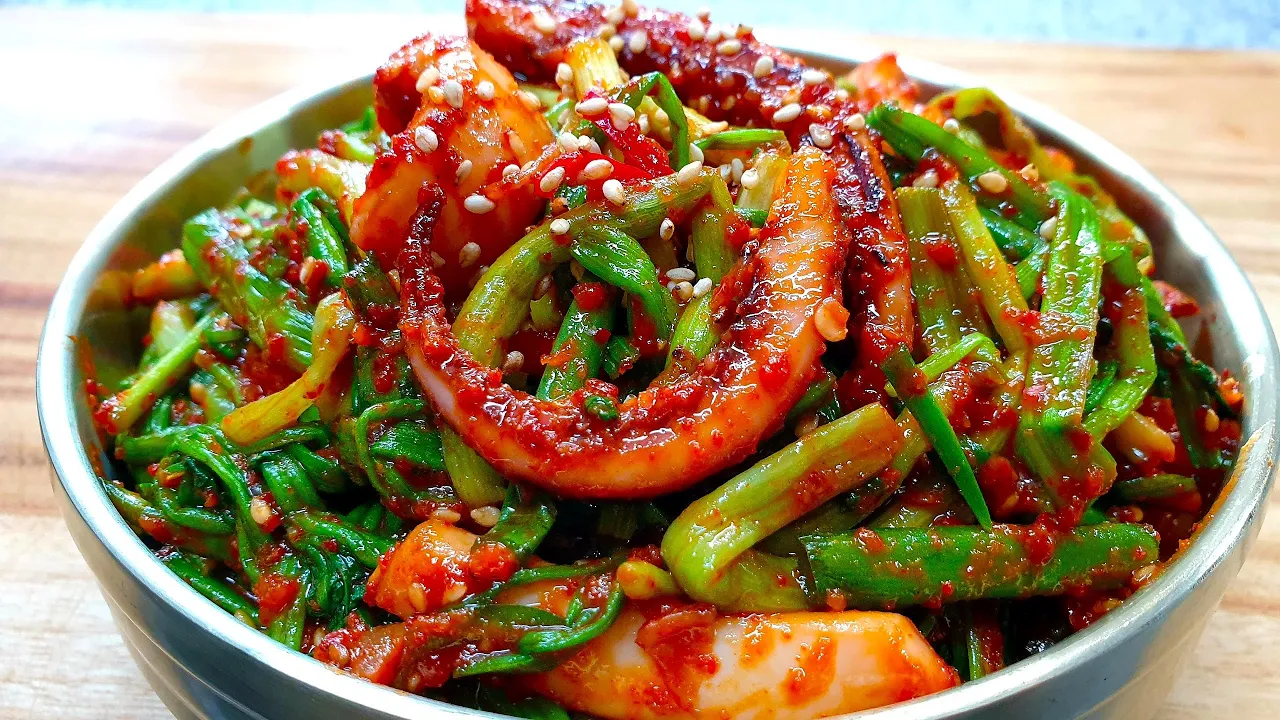 오징어미나리초무침