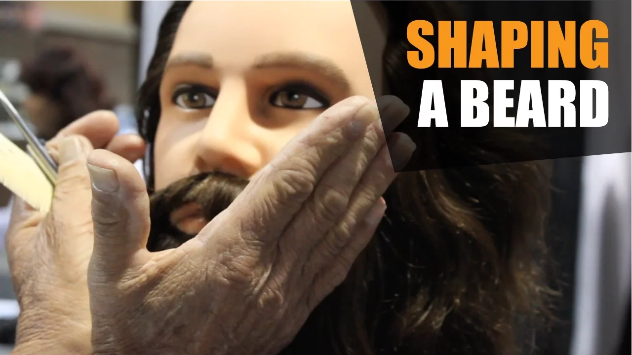 Shaping a beard from the profile view