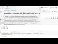 Pandas Data Frame Creation From Lists Numpy Arrays Dictionary and excel files
