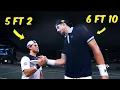 Can Tennis Shortest King Beat the GIANT Most Bizarre Match EVER