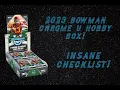 2023 Bowman Chrome U Hobby Box - INSANE Checklist