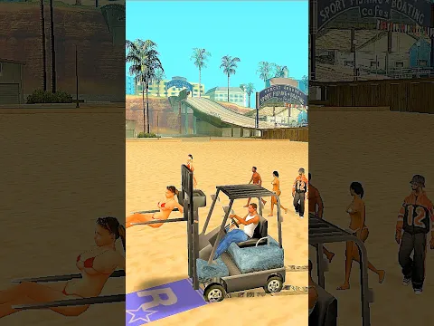 Si Usamos el montacargas sobre los npc #gta #gtasanandreas #yosoydelos7mil