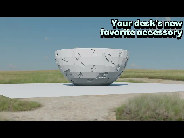 Low Poly Dove Trinket Dish – Geometric Bird Catchall Bowl STL video thumbnail