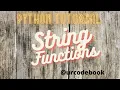 String Functions in Python Day 19 Python Tutorial