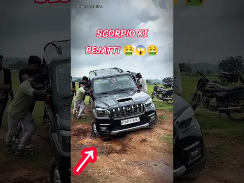 SCORPIO KI HAWA NIKAL GAYI 🤔😱😱 #carsgenius #tharcollection #funny #mahaindrathar #comedy #thar