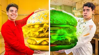 تحدي الشيف الغني ضد الفقير اغلي برجر ضد ارخص برجر 