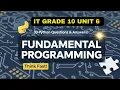 IT GRADE 10 UNIT 6 FUNDAMENTALS 30 MULTIPLE CHOICE QUIZ WITH ANSWER FOR BEGINNER