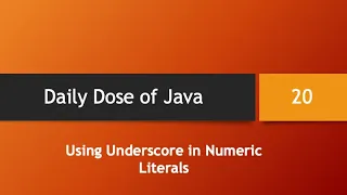 Daily Dose of Java -