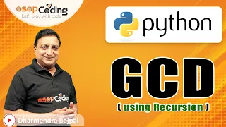 GCD using Recursion in Python Python for Beginners Lecture87