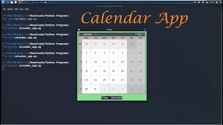 Simple Calendar GUI using Tkinter Python Mini Project - Leisure Codes