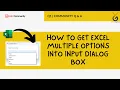 UiPath How To Add excel Multiple Options into Input Dialog Box Community Help Yellowgreys EN