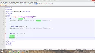 Beginner JavaScript Tutorial 10 Calling a Function From Another Function