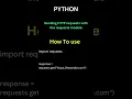 Python - Sending HTTP requests with the equests module