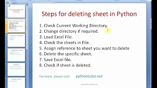 Python - delete a sheet in Excel file