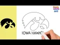 How To Draw Iowa Hawkeyes Logo Step By Step