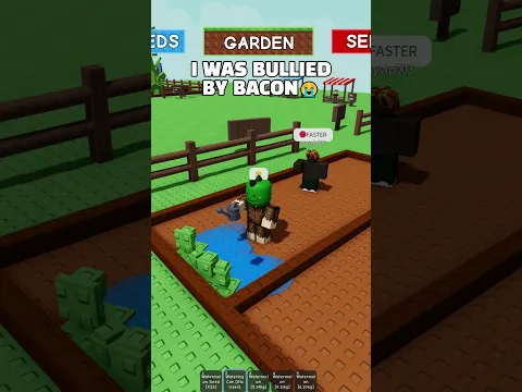 Video Thumbnail: I was bullied by bacon😭.. #roblox #growagarden