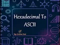 Hex to ASCII Hexadecimal to ASCII Top Online Tools