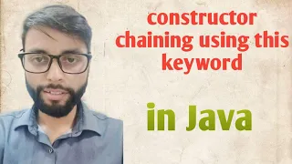 constructor chaining in same class in Java in Hindi
