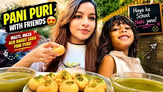 😱 Haya Ne School Na Jane Ka Bahana Banaya 😅 | Friends Ke Sath Pani Puri Khane Gayi | Daily Vlog